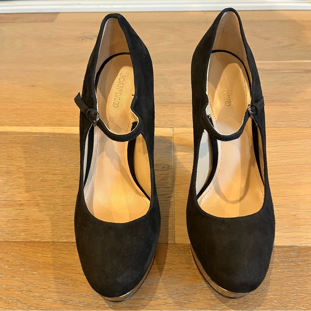 NWT Joan & David Daquimberly Black Platform Mary Jane Heels